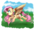 Size: 1950x1700 | Tagged: safe, artist:meotashie, fluttershy, pegasus, pony, g4, cute, female, flying, grass, looking up, mare, open mouth, shyabetes, solo, spread wings, wings