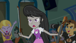 Size: 600x338 | Tagged: safe, screencap, lavender lace, octavia melody, ringo, scott green, teddy t. touchdown, thunderbass, equestria girls, g4, my little pony equestria girls: rainbow rocks, animated, background human, cello, musical instrument
