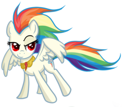 Size: 2448x2160 | Tagged: safe, artist:thecheeseburger, rainbow dash, pegasus, pony, g4, backwards cutie mark, element of loyalty, female, high res, mare, simple background, solo, super rainbow dash, transparent background
