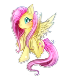 Size: 452x494 | Tagged: safe, artist:xxdistorted-wishesxx, fluttershy, pegasus, pony, g4, female, mare, outline, simple background, sitting, solo, transparent background