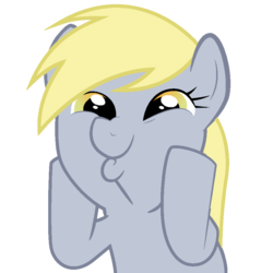 Size: 894x894 | Tagged: safe, artist:smiba11, derpy hooves, pegasus, pony, g4, dashface, female, mare, simple background, smiling, solo, transparent background, wow