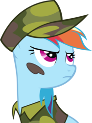 Size: 2152x2856 | Tagged: safe, artist:jeffthunderbolt, rainbow dash, g4, baseball cap, camouflage, female, hat, military, simple background, solo, transparent background, vector