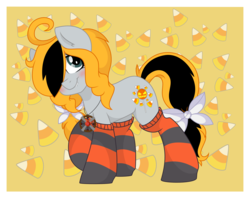 Size: 3134x2496 | Tagged: safe, artist:daydreamsyndrom, oc, oc only, oc:pumpkin patch, earth pony, pony, clothes, high res, socks, solo, striped socks