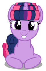 Size: 5000x7833 | Tagged: safe, artist:dashiesparkle, twilight sparkle, pony, unicorn, g4, look before you sleep, absurd resolution, female, hair curlers, simple background, solo, transparent background, unicorn twilight, vector