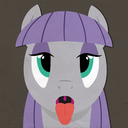 Size: 750x750 | Tagged: safe, artist:vorishmaudpie, maud pie, earth pony, pony, g4, esophagus, female, mare, maw, mawshot, mouth, open mouth, oral invitation, solo, taste buds, tongue out, uvula