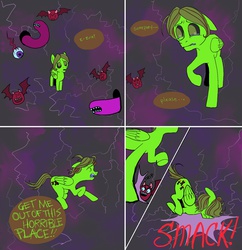 Size: 1809x1865 | Tagged: safe, artist:fiona, fluttershy, bat, g4, butterscotch, comic, rule 63, running, scared, solo, tripping