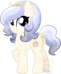 Size: 600x716 | Tagged: safe, artist:tambelon, oc, oc only, oc:opalescent pearl, crystal pony, pony, female, mare, solo, watermark