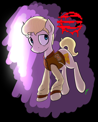 Size: 1549x1929 | Tagged: safe, artist:wuzzlefluff, pony, clothes, hotline miami, jacket, ponified, solo, varsity jacket, video game
