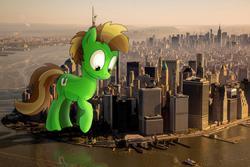 Size: 1803x1202 | Tagged: safe, artist:fandroit, oc, oc only, oc:fandroit, pony, giant pony, irl, macro, new york city, photo, ponies in real life