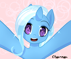 Size: 1200x992 | Tagged: safe, artist:acharmingpony, trixie, pony, unicorn, g4, female, looking at you, mare, solo, sparkles