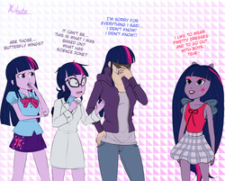 Size: 772x620 | Tagged: safe, artist:kibate, sci-twi, twilight sparkle, human, equestria girls, g4, my little pony equestria girls: rainbow rocks, bimbo, bimbo sparkle, equestria girls prototype, female, humanized, irl, living doll, living toy, meta, multeity, multiverse, photo, self paradox, sparkle sparkle sparkle, toy, twilight sparkle (alicorn), what has science done