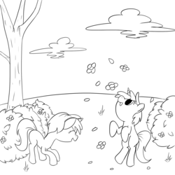 Size: 1280x1280 | Tagged: safe, artist:squiby-327, dinky hooves, ask posey, g4, ask, monochrome, tumblr