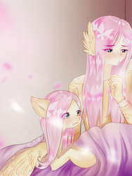 Size: 1200x1600 | Tagged: safe, artist:maagaretto, artist:mohomo, fluttershy, human, g4, anime, crying, cute, human ponidox, humanized, wing ears