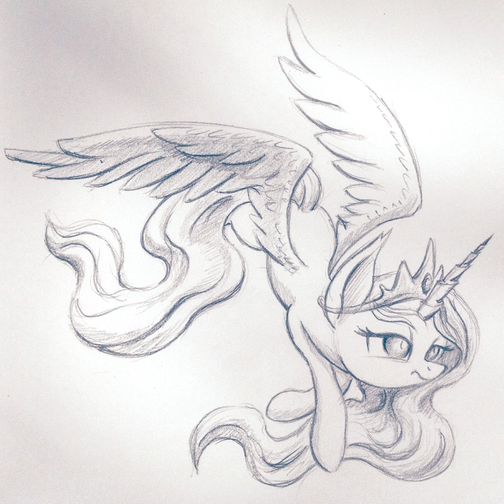 Safe Artist Dynamiclines Princess Celestia G Female