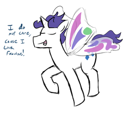 Size: 879x782 | Tagged: safe, artist:jargon scott, rarity, g4, butterfly wings, elusive, rule 63, solo