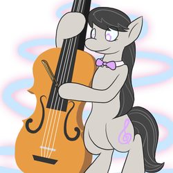 Size: 750x750 | Tagged: safe, artist:lincolm, octavia melody, g4, backwards cutie mark, cello, female, musical instrument, solo