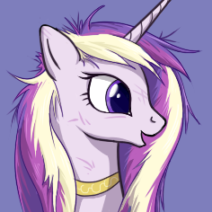 Size: 236x236 | Tagged: safe, artist:marbleyarns, princess cadance, g4, female, icon, messy hair, portrait, solo