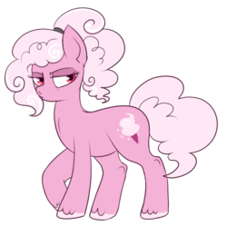 Size: 550x547 | Tagged: safe, artist:lulubell, oc, oc only, oc:candy floss, magical lesbian spawn, next generation, offspring, parent:fluttershy, parent:pinkie pie, parents:flutterpie, simple background, solo, transparent background