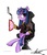 Size: 3619x4245 | Tagged: safe, artist:einik, twilight sparkle, g4, female, screen, solo