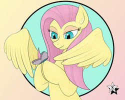 Size: 3750x3000 | Tagged: safe, artist:wodahseht, fluttershy, butterfly, g4, female, high res, solo