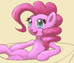 Size: 924x786 | Tagged: safe, artist:grissaecrim, pinkie pie, earth pony, pony, g4, female, gif, non-animated gif, open mouth, open smile, smiling, solo