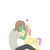 Size: 1698x1704 | Tagged: safe, artist:fiona, fluttershy, oc, oc:anon, oc:femanon, g4, adorascotch, blushing, butterscotch, cute, forehead kiss, kissing, rule 63, rule63betes