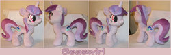 Size: 1024x331 | Tagged: safe, artist:krumm33, sea swirl, seafoam, g4, for sale, irl, photo, plushie