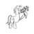 Size: 3000x3000 | Tagged: safe, artist:dustph0enix, oc, oc only, oc:dust, pony, unicorn, amateur, black and white, flower, grayscale, high res, monochrome, sketch, solo