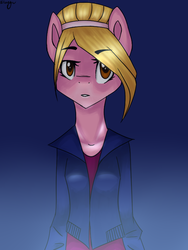 Size: 600x800 | Tagged: safe, artist:johntardoff, semi-anthro, doctor who, ponified, rose tyler, solo