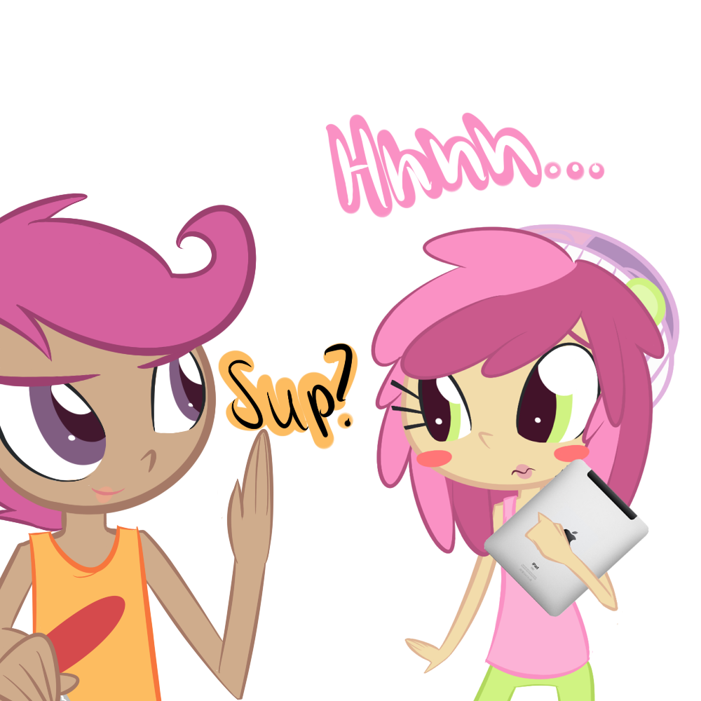 847329 Safe Artisttentacuddles Ruby Pinch Scootaloo Human Ask Pinchy Ask Duo Duo