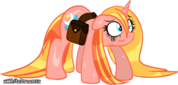 Size: 1023x490 | Tagged: safe, artist:xwhitedreamsx, oc, oc only, oc:dreamy sweet, running makeup, simple background, solo, transparent background, wet, wet mane