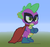 Size: 757x718 | Tagged: safe, spike, g4, my little pony: friendship is magic, power ponies (episode), humdrum costume, minecraft, minecraft pixel art, pixel art, power ponies