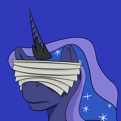 Size: 3275x3275 | Tagged: safe, artist:kelthan-dragon, princess luna, g4, female, high res, pun, shutter shades, silly, simple background, solo, sunglasses, visual pun