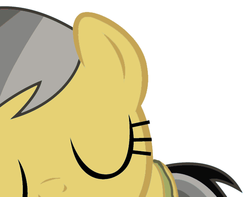 Size: 610x480 | Tagged: safe, artist:mellow91, artist:shadyhorseman, daring do, pony, g4, eyes closed, female, kissing, mare, offscreen character, pov, simple background, smooch, solo, vector, white background