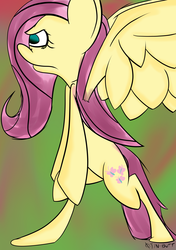 Size: 3498x4962 | Tagged: safe, artist:tinny-butts, fluttershy, pegasus, pony, g4, angry