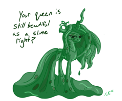 Size: 1700x1400 | Tagged: safe, artist:novaspark, queen chrysalis, goo pony, original species, g4, female, slime, solo