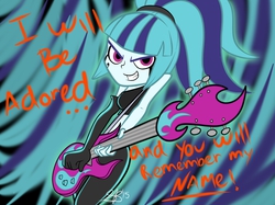 Size: 5238x3913 | Tagged: safe, artist:xxxsketchbookxxx, sonata dusk, equestria girls, g4, crossover, danny phantom, ember mclain, female, guitar, solo