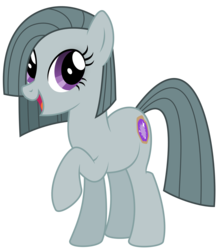 Size: 1944x2236 | Tagged: safe, artist:reitanna-seishin, marble pie, earth pony, pony, g4, female, looking at you, mare, open mouth, raised hoof, simple background, solo, transparent background