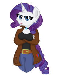 Size: 3264x4352 | Tagged: safe, artist:partypievt, rarity, unicorn, anthro, g4, clothes, female, simple background, solo, transparent background