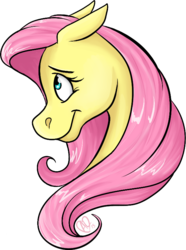 Size: 570x765 | Tagged: dead source, safe, artist:arorixlights, fluttershy, pony, g4, bust, female, profile, simple background, solo, transparent background