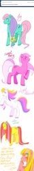 Size: 496x2486 | Tagged: artist needed, safe, berry bright, ivy, light heart, satin splash, sweet berry, ask berry bright, g2, ask, tumblr