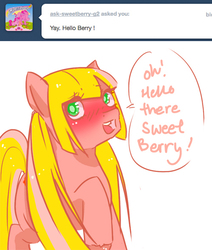 Size: 500x590 | Tagged: artist needed, safe, baby honeyberry, berry bright, sweet berry, earth pony, pony, ask berry bright, g2, ask, female, heart, logo, my little pony logo, solo, tumblr