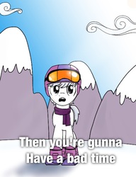 Size: 445x578 | Tagged: safe, artist:kill joy, double diamond, earth pony, pony, g4, bad time, clothes, male, meme, scarf, solo, south park, stallion, template, you're gonna have a bad time