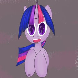 Size: 894x894 | Tagged: safe, artist:scarletcurl, twilight sparkle, g4, :d, female, looking at you, open mouth, smiling, solo