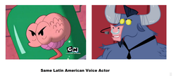 Size: 1366x588 | Tagged: safe, iron will, minotaur, g4, brain, cartoon network logo, evil con carne, exploitable meme, hector con carne, latin american, meme, miguel Ángel ghigliazza, organs, same voice actor, spanish