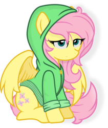 Size: 4000x4732 | Tagged: safe, artist:godoffury, fluttershy, g4, .svg available, absurd resolution, clothes, female, hoodie, hug life, simple background, solo, transparent background, vector