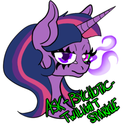 Size: 500x500 | Tagged: safe, artist:agentesinrebus, twilight sparkle, alicorn, pony, g4, ask, female, mare, psychotic twilight sparkle, solo, tumblr, twilight sparkle (alicorn)