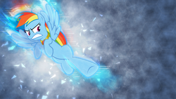 Size: 3840x2160 | Tagged: safe, artist:game-beatx14, artist:overdriv3n, rainbow dash, g4, dynamic entry, female, high res, kick, solo, wallpaper
