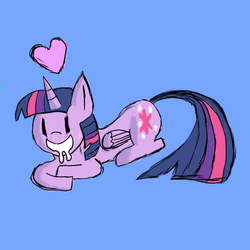 Size: 512x512 | Tagged: safe, artist:neonwabbit, twilight sparkle, alicorn, pony, g4, blushing, drool, heart, twilight sparkle (alicorn)