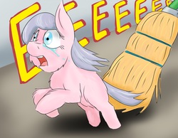 Size: 1029x800 | Tagged: safe, artist:fluffsplosion, fluffy pony, broom, sorry stick